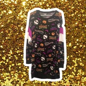 Nightmare Before Christmas Long sleeve Tunic Lounge Dress XL